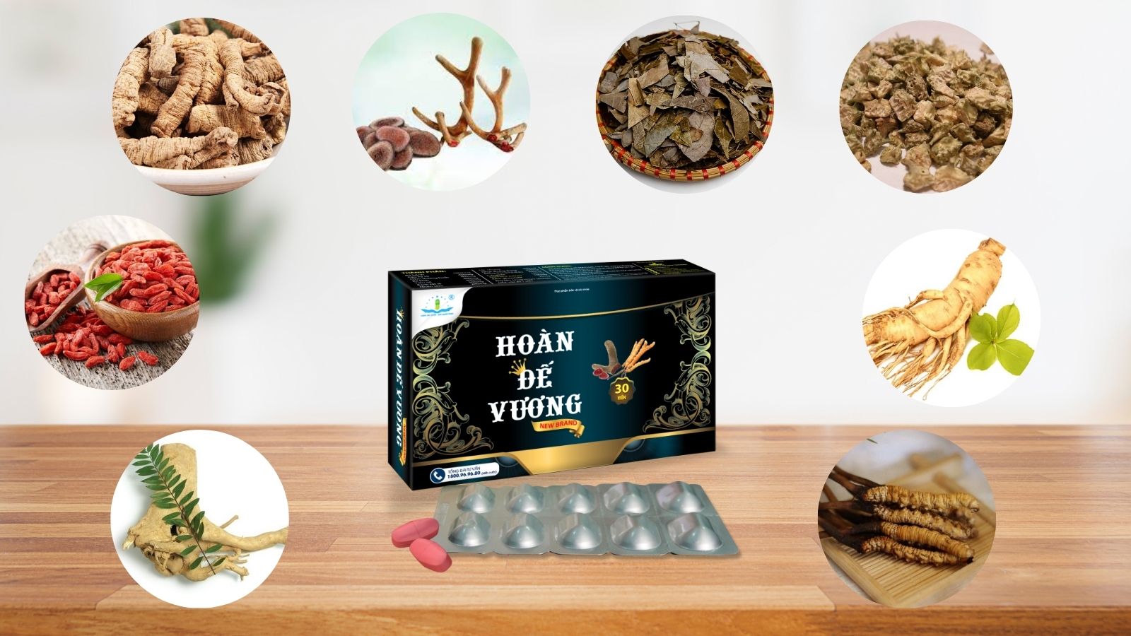 Hoàn Đế Vương New Brand tăng cường sinh lý, cải thiện sức khỏe nam giới. 