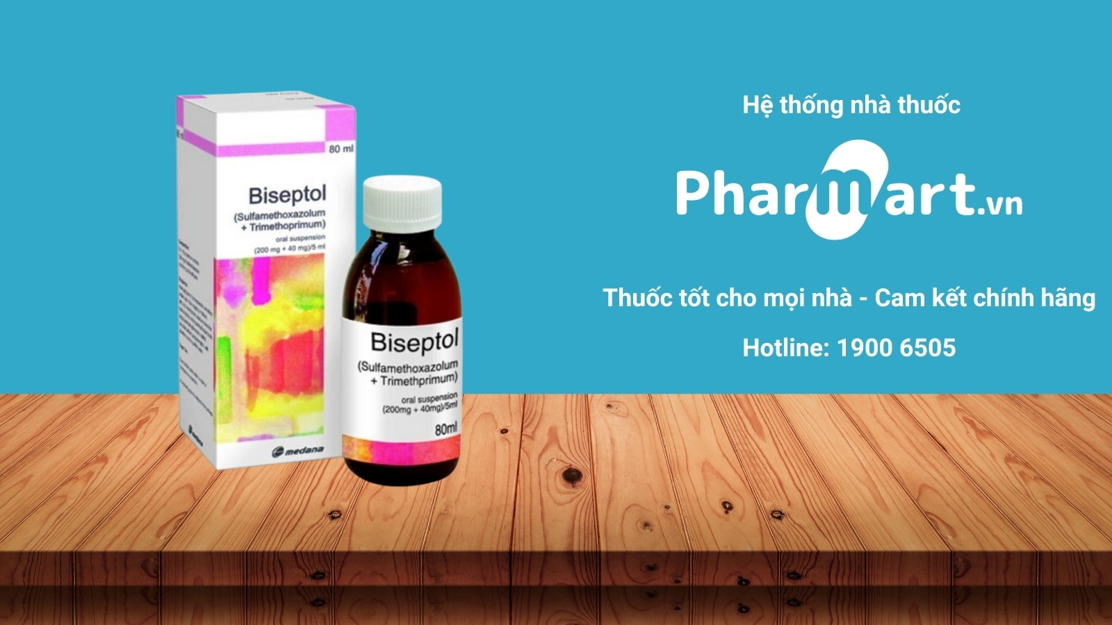 Mua thuốc Biseptol 80ml chính hãng tại Pharmart.vn