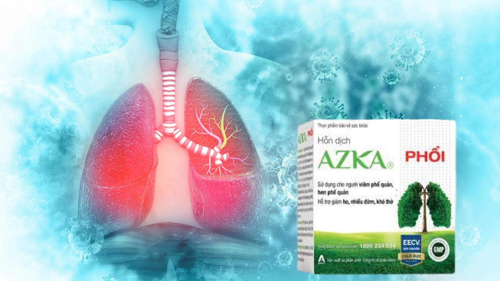 Hỗn dịch bổ phổi AZKA - Sức khoẻ của lá phổi, tương lai của chúng ta