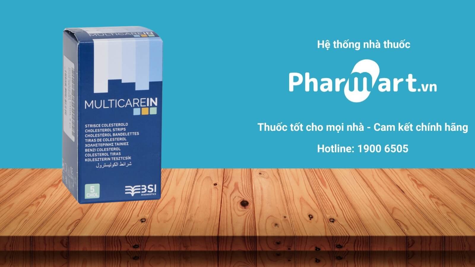 Que thử Cholesterol MULTICAREIN được phân phối chính hãng tại Pharmart