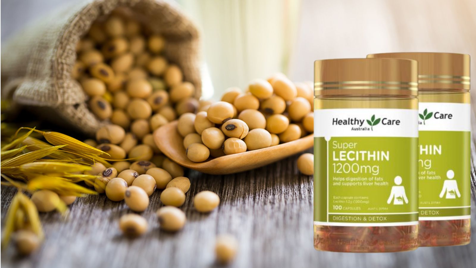 Super Lecithin 1200 mg thành phần 100% từ mầm đậu nành