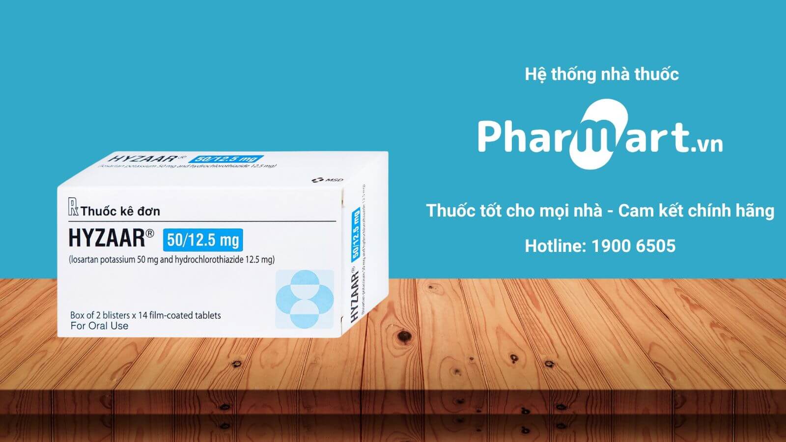 Mua ngay Hyzaar 50m/12.5mg chính hãng tại Pharmart.vn