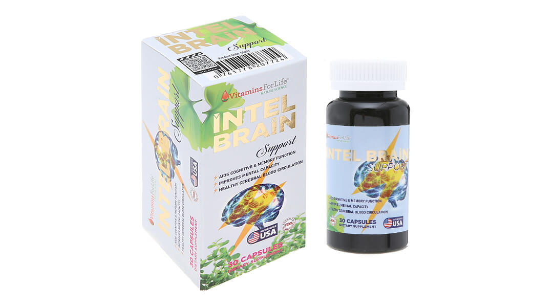 Sản phẩm viên uống tăng cường tuần hoàn não Intel Brain Support
