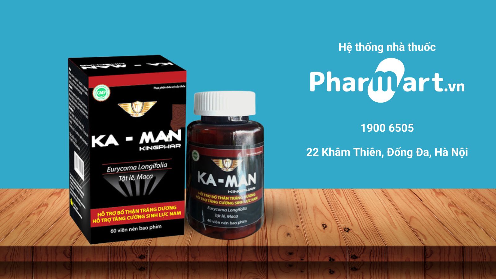Pharmart.vn là địa chỉ uy tín cung cấp viên uống Ka Man chính hàng