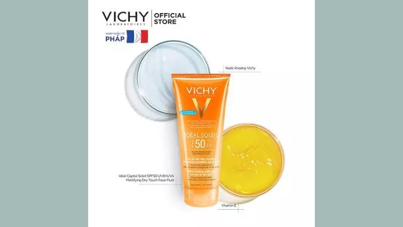Thành phần Kem Chống Nắng Toàn Thân Dạng Gel Sữa IDEAL SOLEIL Không Gây Nhờn Rít, SPF 50, chống UVA + UVB