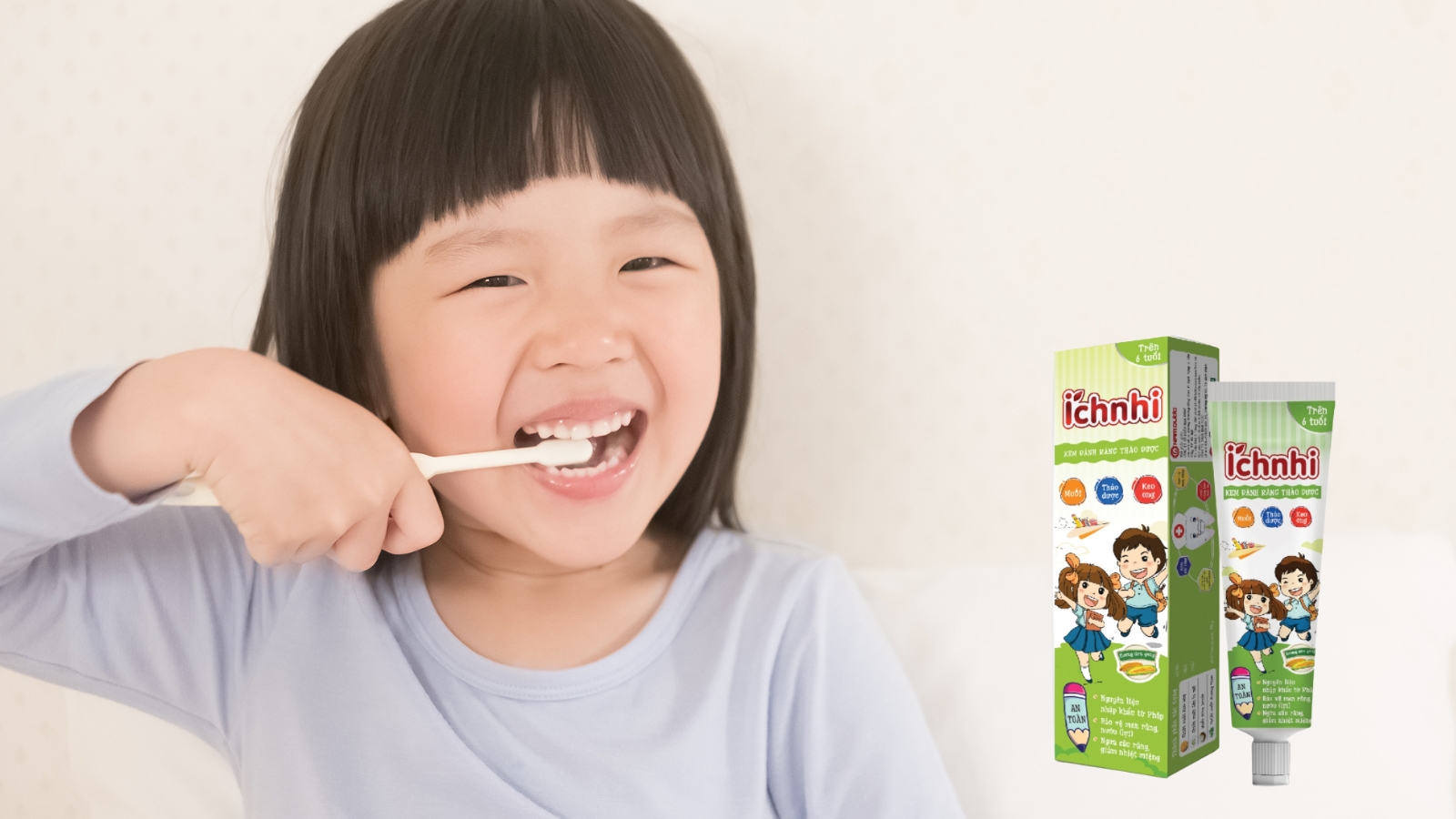 Kem đánh răng Ích Nhi - Bảo vệ răng miệng cho trẻ từ 6 tuổi trở lên
