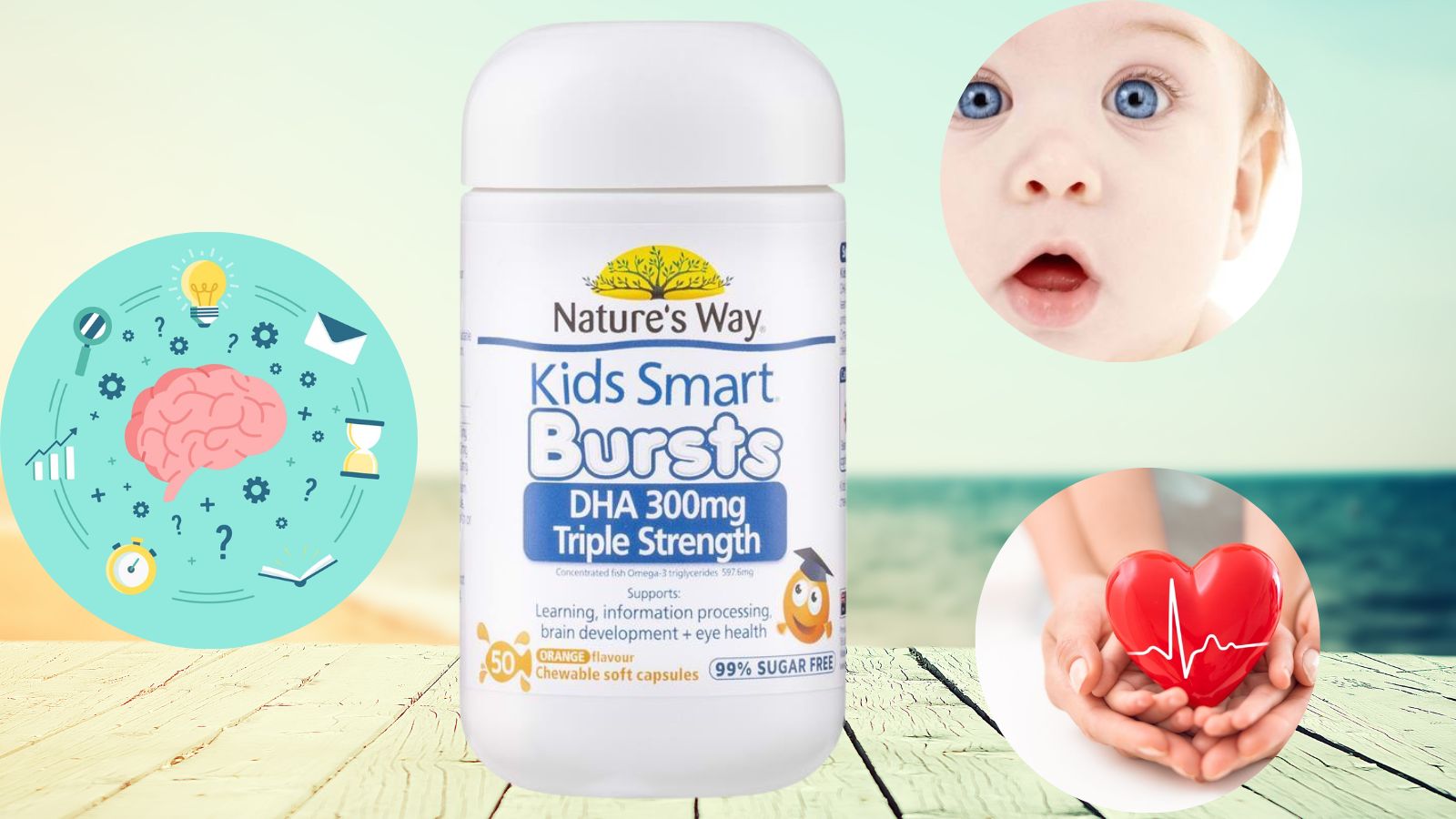 Nature's Way DHA 300mg Triple Strength chứa dưỡng chất có lợi cho sức khỏe