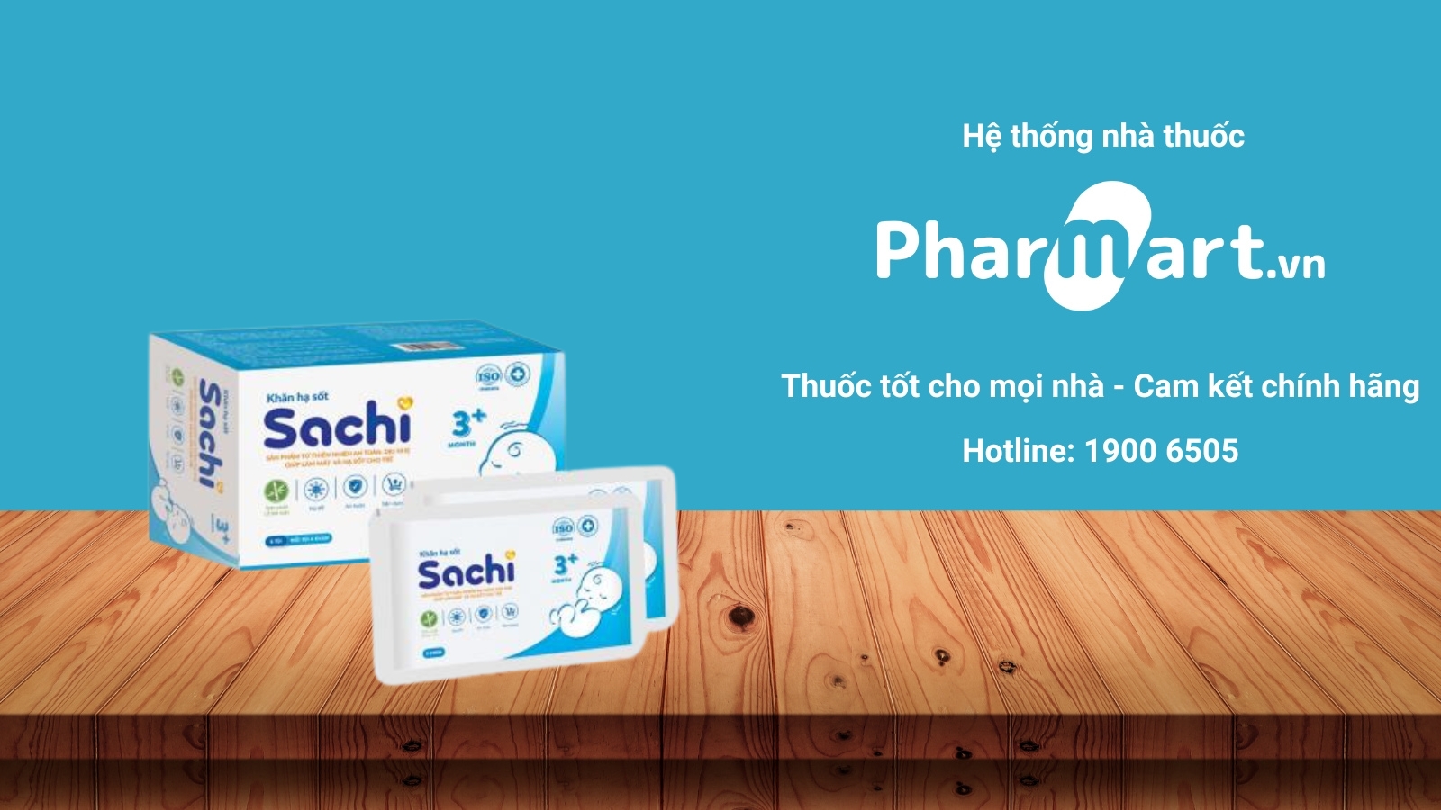 Mua ngay Khăn hạ sốt Sachi 3+ chính hãng tại Pharmart.vn