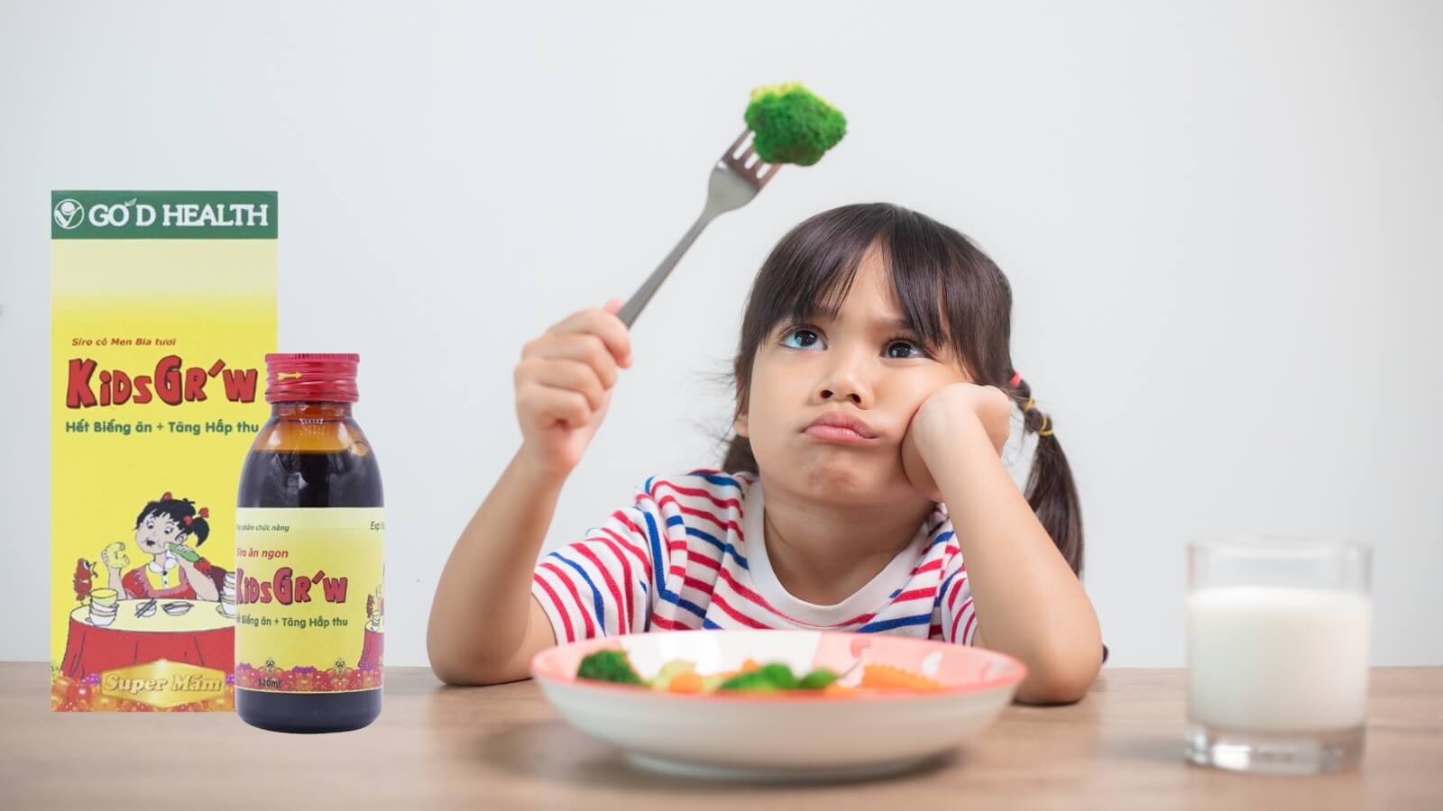 Kid Gr’w giúp trẻ cải thiện tình trạng biếng ăn hiệu quả
