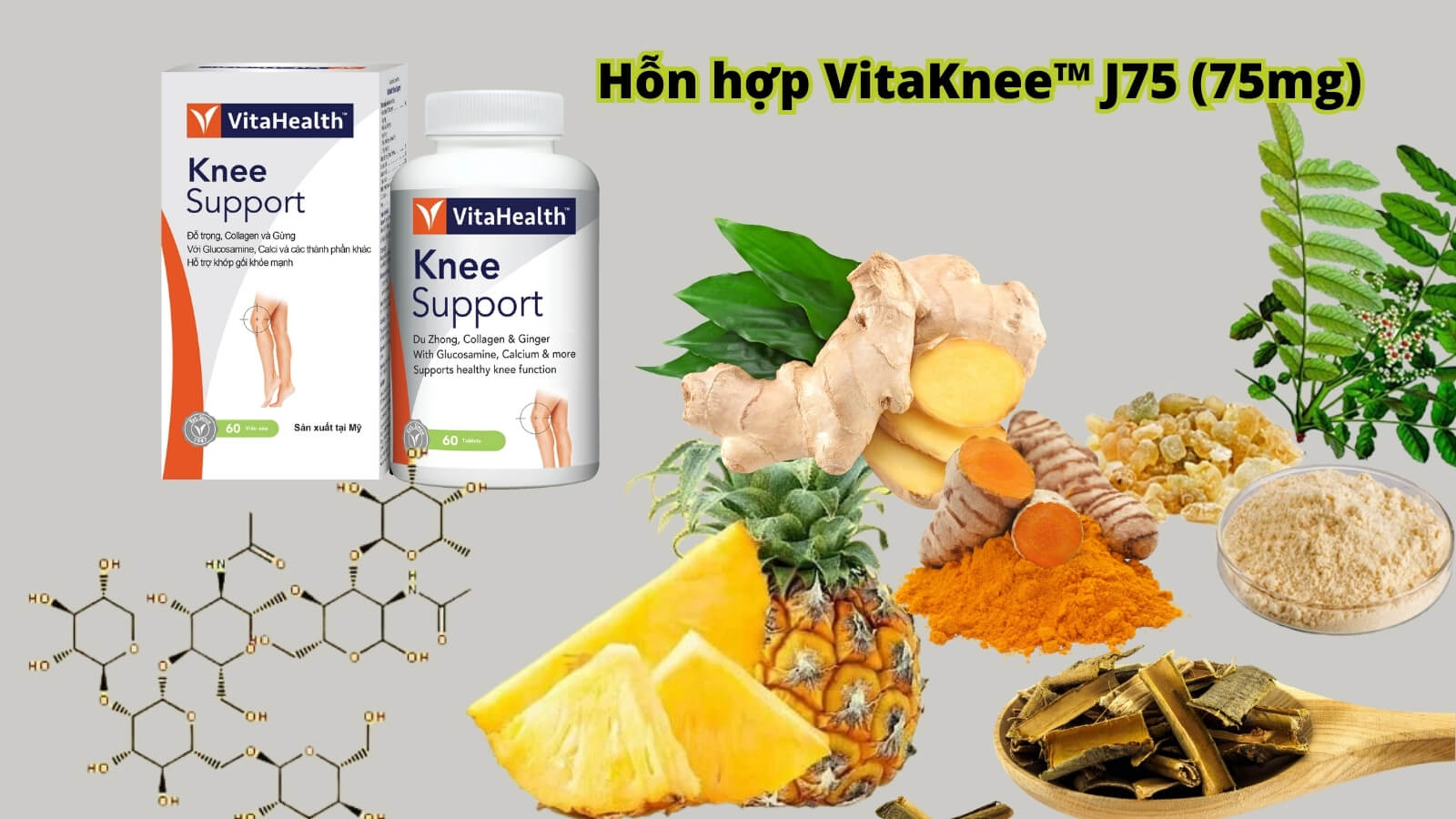 Knee Support chứa nhiều thành phần từ dược liệu