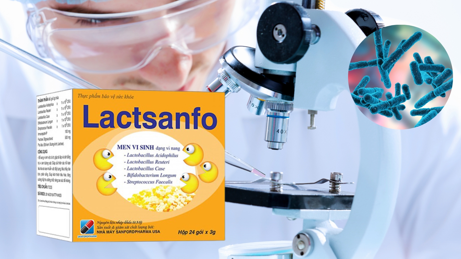 Lactsanfo được nghiên cứu và phát triển bởi Dược phẩm Sanfo