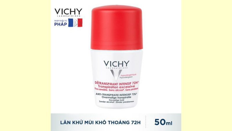 Lăn khử mùi ngăn mồ hôi, giữ khô thoáng Déodorant Detranspirant Intensif 72h