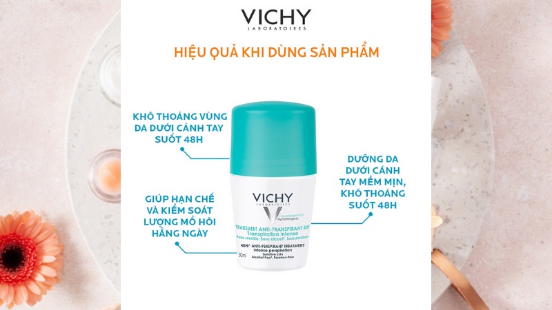 lăn khử mùi Vichy Traitement Anti-Transpirant 48h