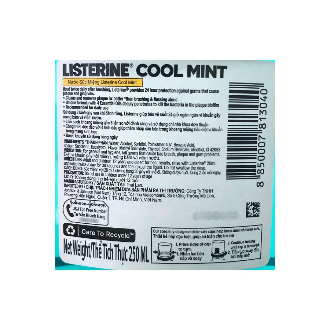 Listerine Cool Mint 250ml