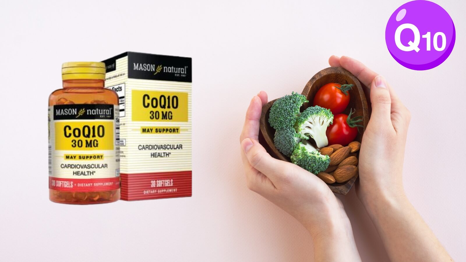 Mason Natural CoQ10 30g – Hỗ trợ tăng cường sức khỏe tim mạch