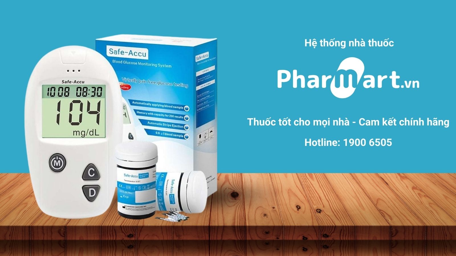 Safe Accu Sinocare được phân phối chính hãng tại Pharmart