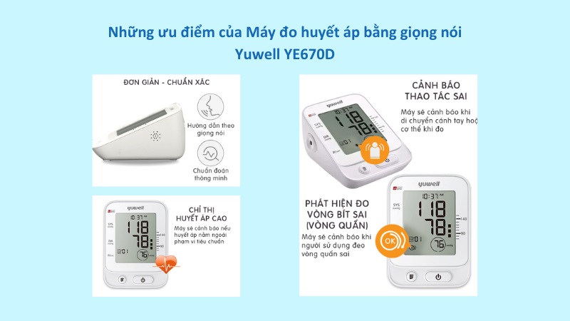 Ưu điểm của thiết bị theo dõi huyết áp YE670D thế hệ mới