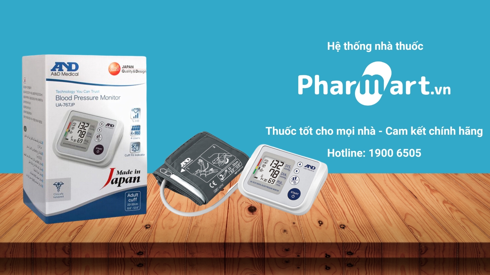 Mua ngay Máy đo huyết áp bắp tay AND UA-767 JP tại Pharmart.vn