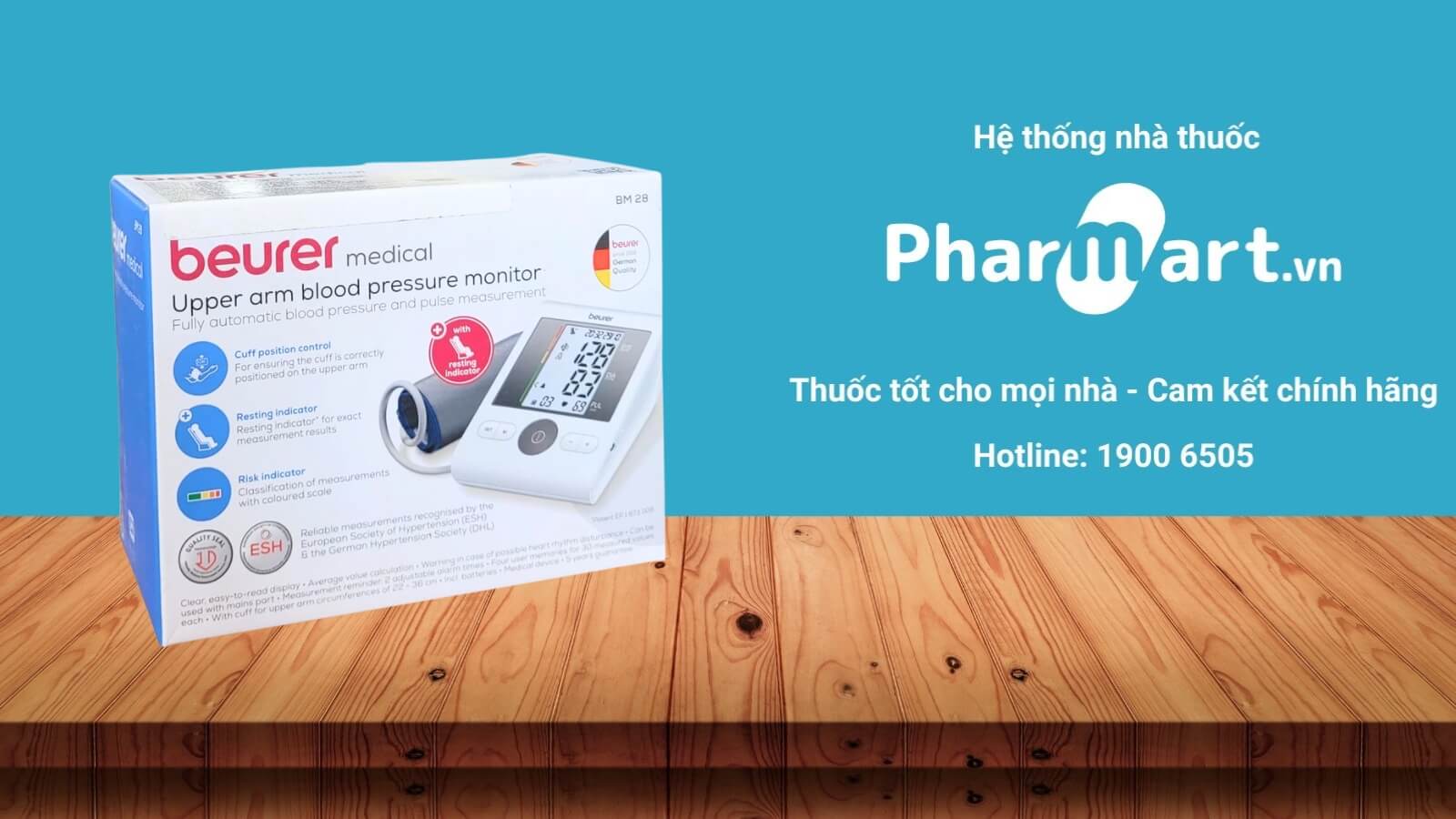 Máy đo huyết áp Beurer BM28 được phân phối chính hãng tại Pharmart.vn