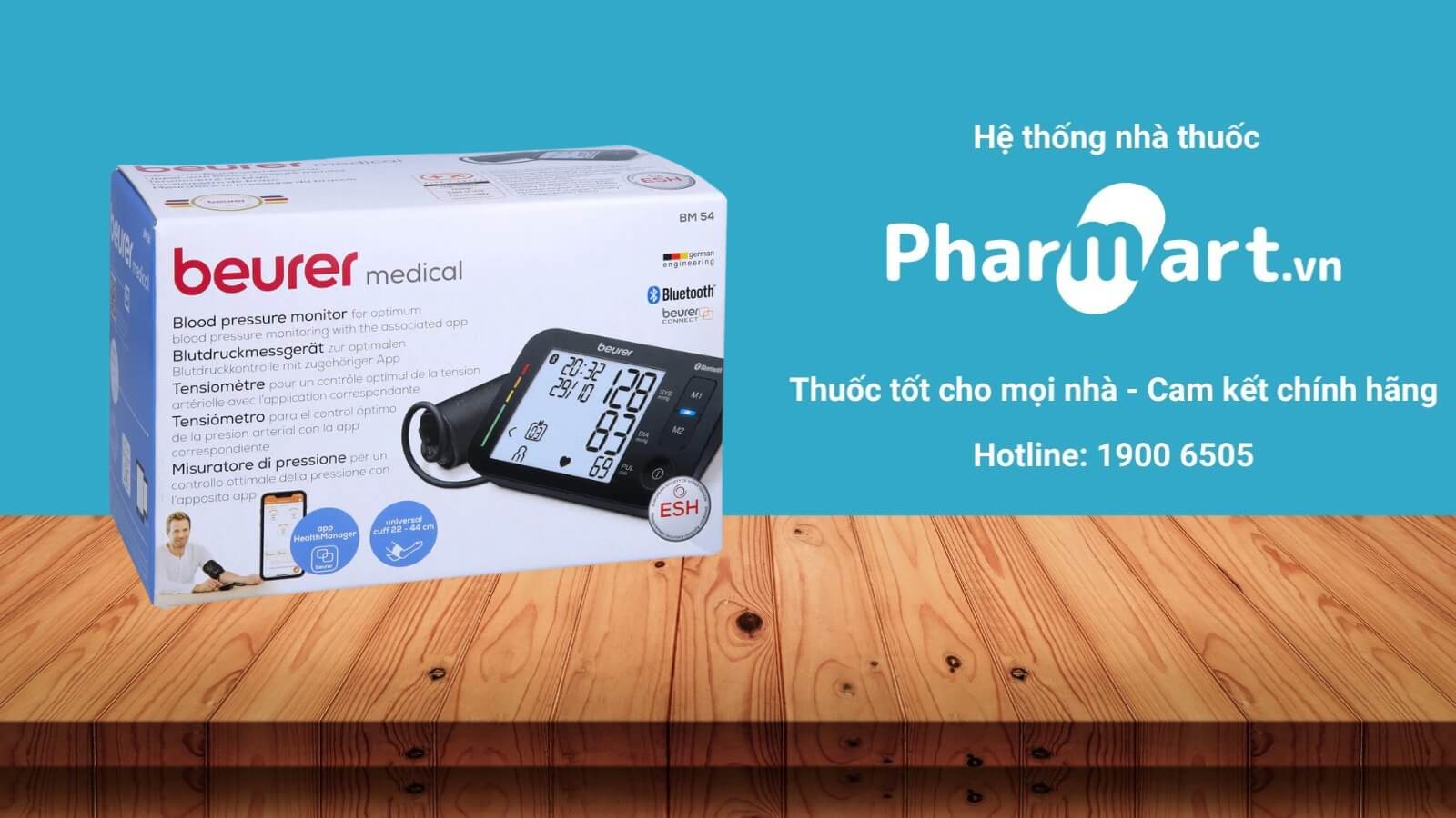 Máy đo huyết áp Beurer BM54 phân phối chính hãng tại Pharmart.