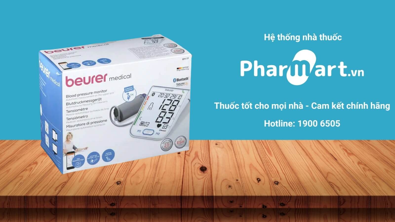 Máy đo huyết áp Beurer BM77 được phân phối chính hãng tại Pharmart.vn