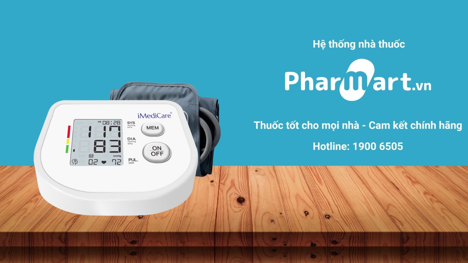Pharmart.vn là địa chỉ mua Máy đo huyết áp iMediCare iBPM-6P chính hãng