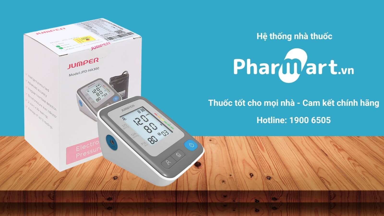 Máy đo huyết áp Jumper JPD HA300 phân phối tại Pharmart.vn