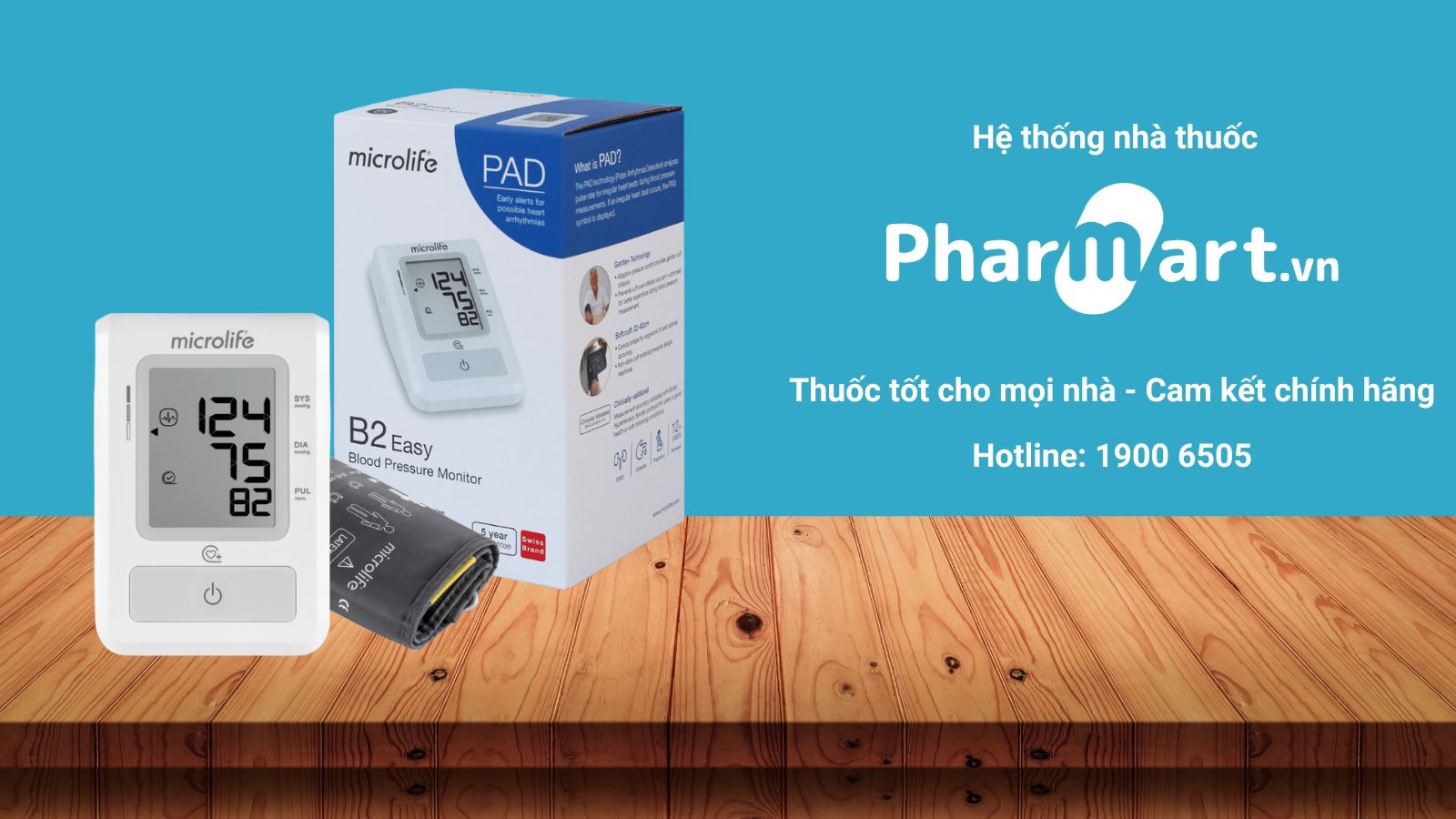 Mua máy đo huyết áp Microlife B2 Easy chính hãng tại Pharmart.vn