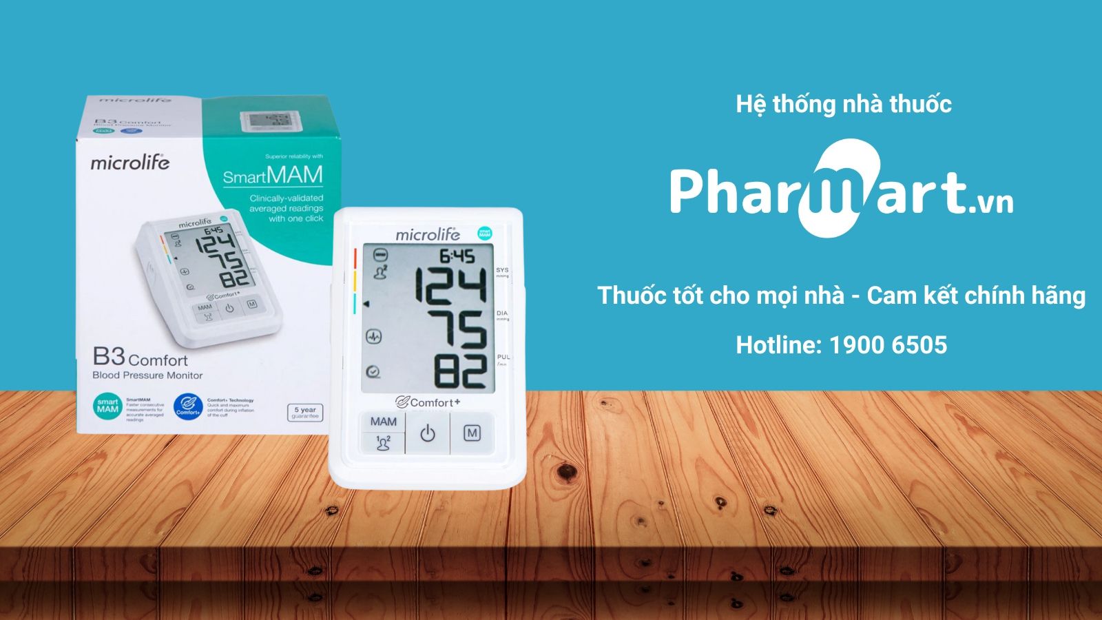 Mua ngay Máy đo huyết áp Microlife B3 Comfort tại Pharmart.vn