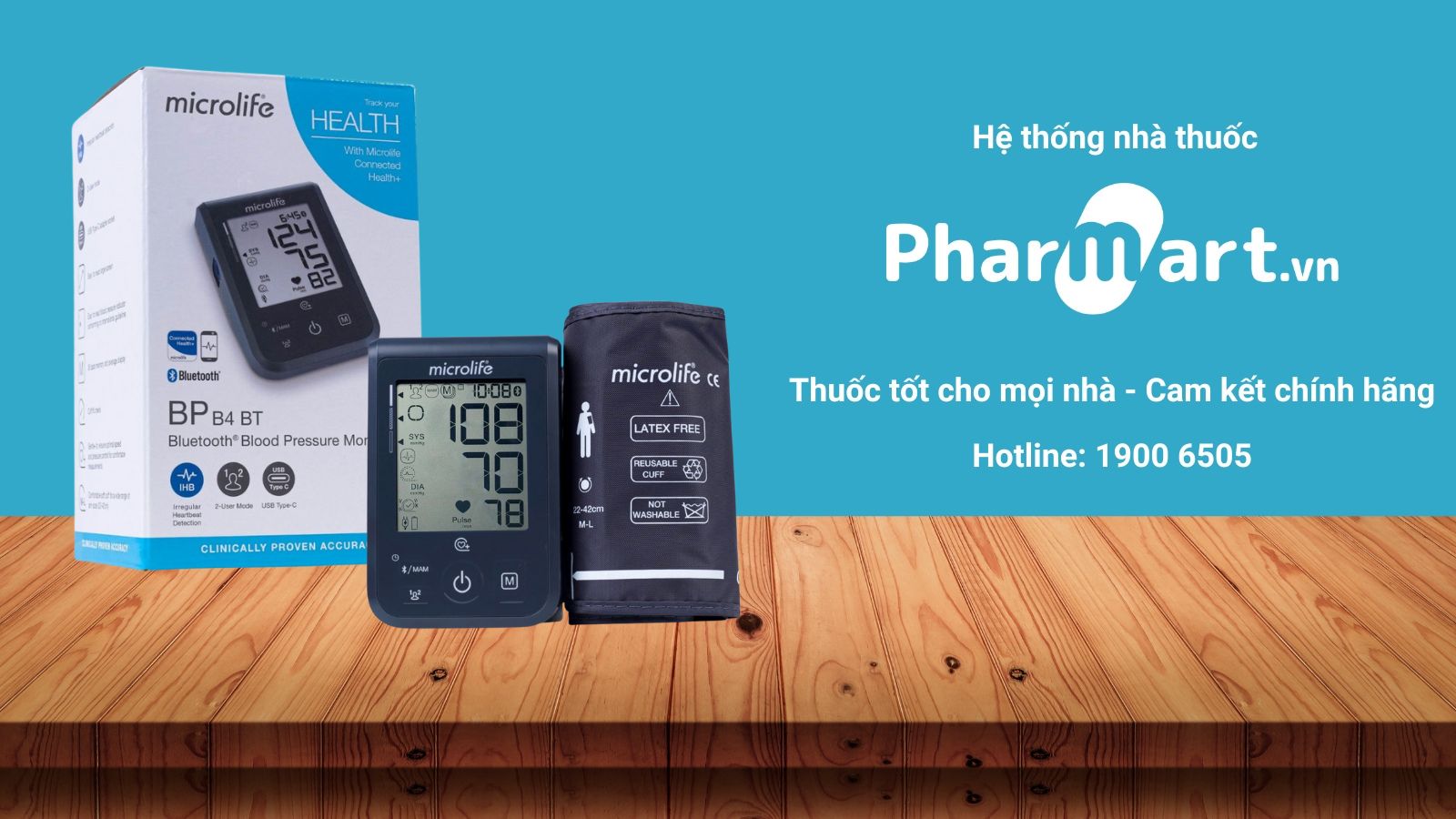 Mua ngay Máy đo huyết áp Microlife B4 BT chính hãng tại Pharmart.vn