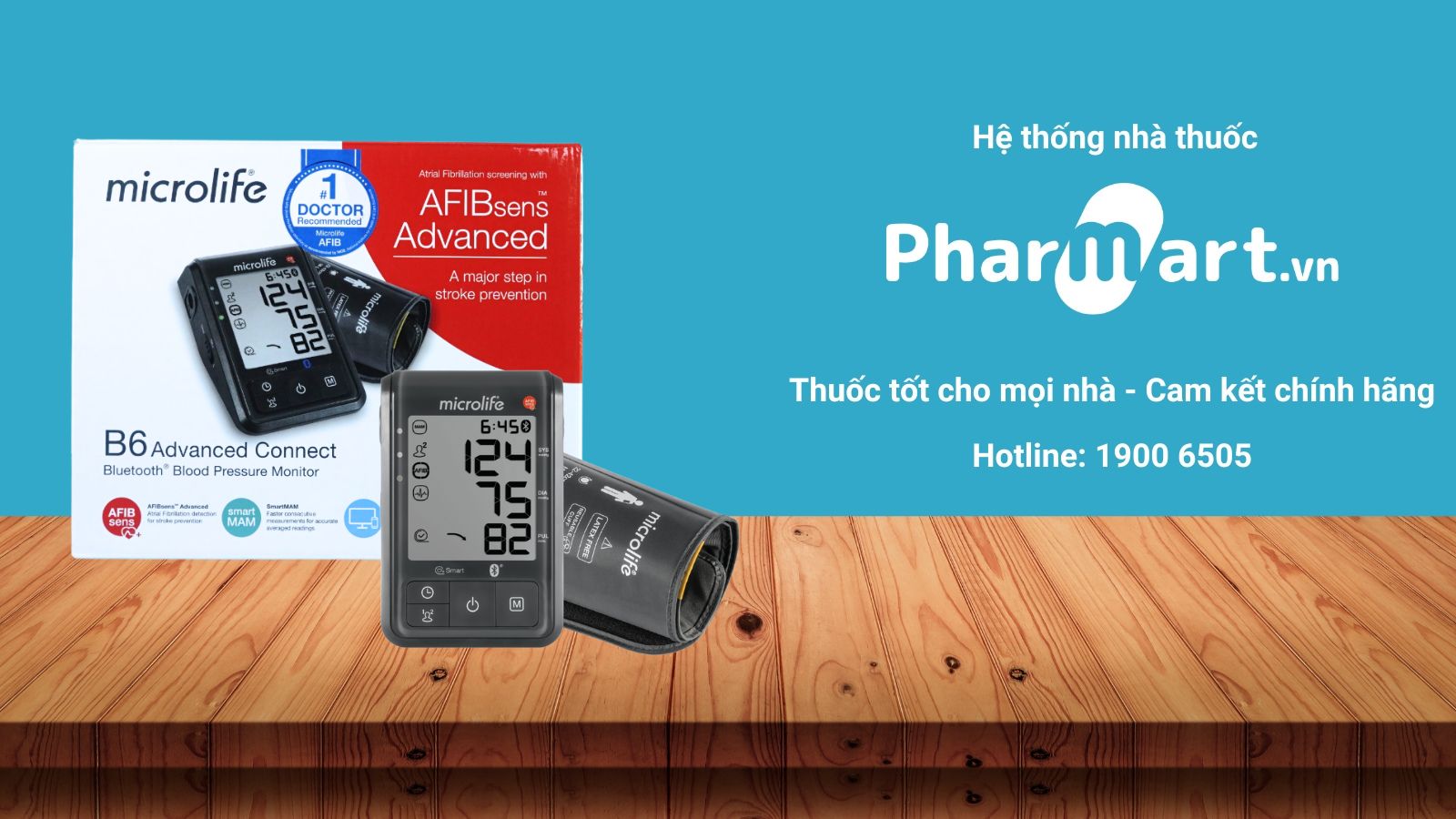 Mua máy đo huyết áp Microlife B6 Advanced Connect chính hãng tại Pharmart.vn