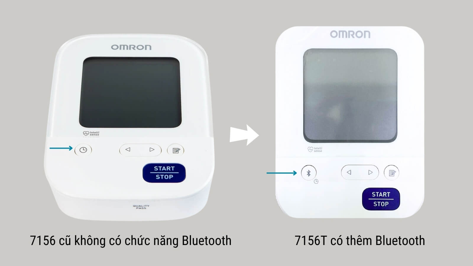 máy đo huyết áp omron hem 7156T bản cũ và mới nhất