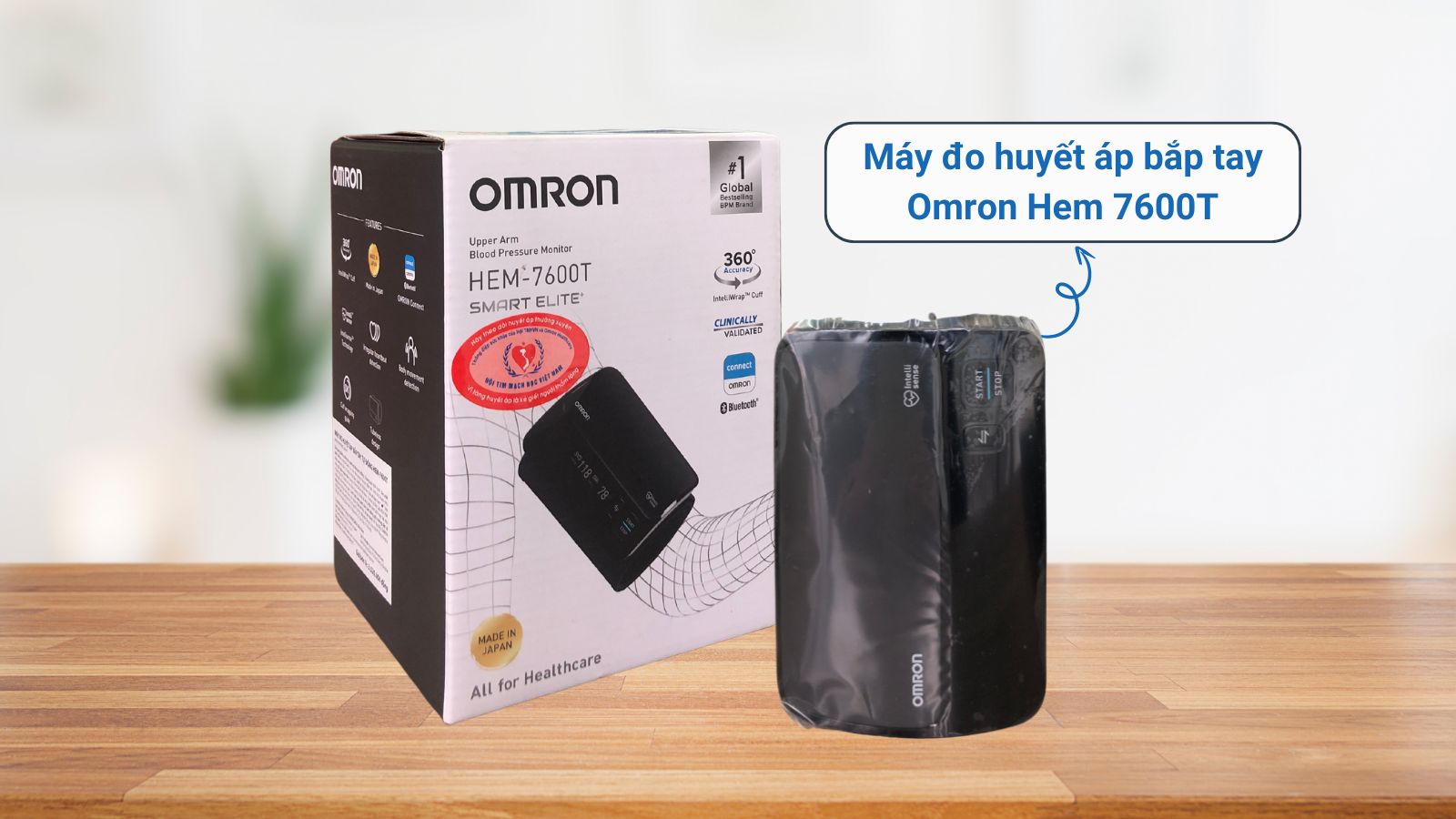 Hộp và thân máy đo huyết áp Omron HEM 7600T