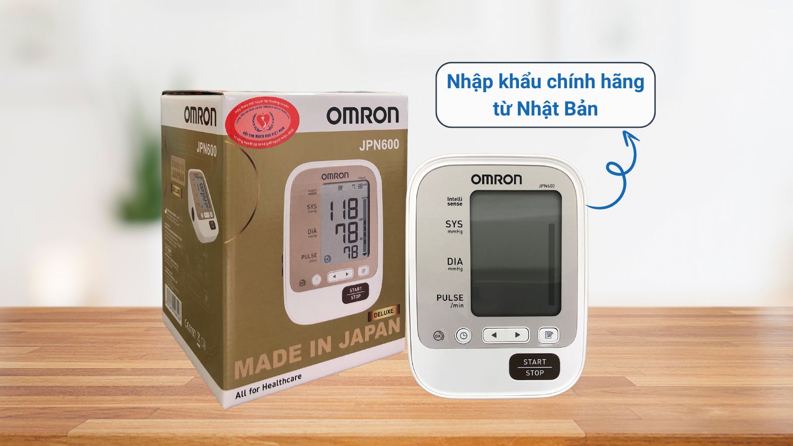 Máy đo huyết áp Omron JPN600 nhập khẩu chính hãng từ Nhật Bản