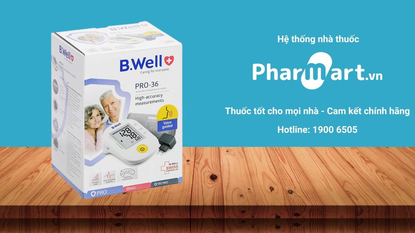 Máy đo huyết áp B.Well PRO 36 phân phối chính hãng tại Pharmart.vn