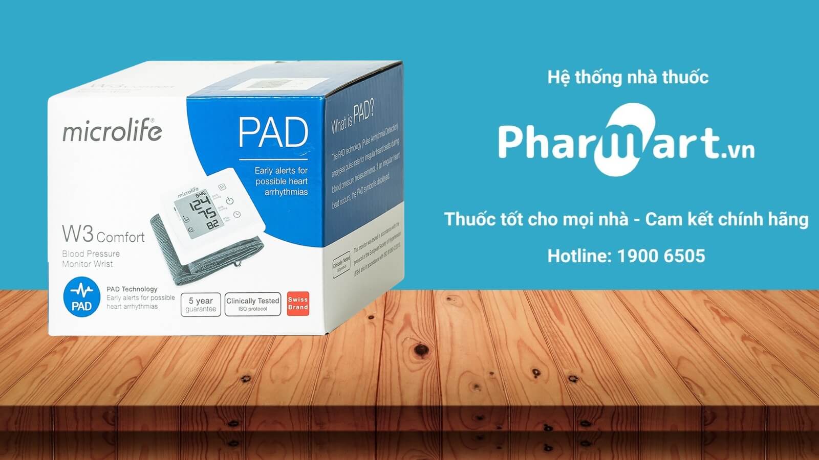 Máy đo huyết áp Microlife W3 Comfort được phân phối chính hãng tại Pharmart