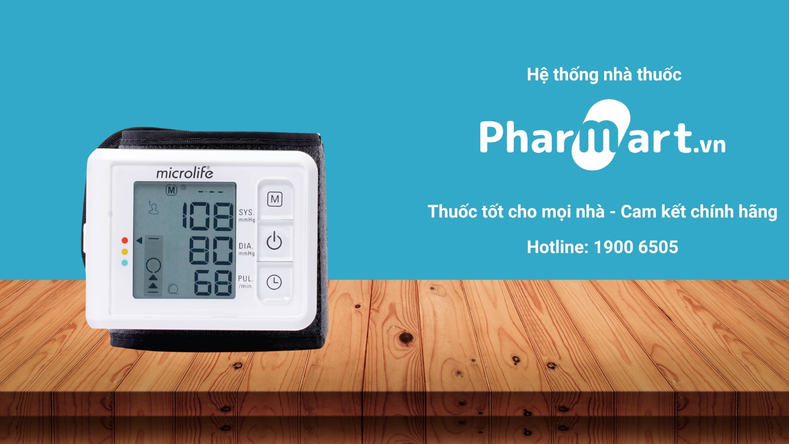 Mua ngay Máy đo huyết áp cổ tay Microlife W70 tại Pharmart.vn