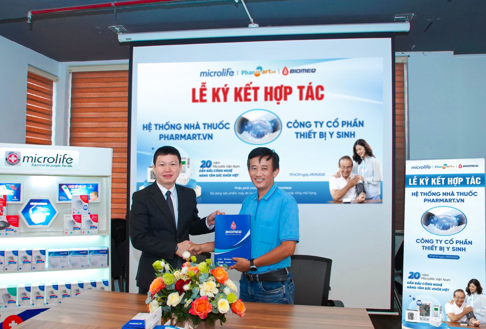 Pharmart và Biomeq ký kết hợp tác chiến lược, phân phối chính hãng máy đo huyết áp Microlife