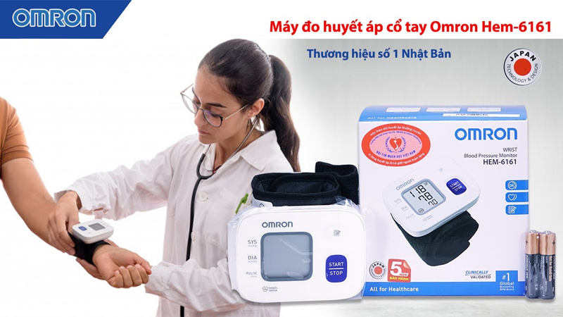 Máy đo huyết áp Omron HEM-6161 mang thương hiệu hàng đầu Nhật Bản