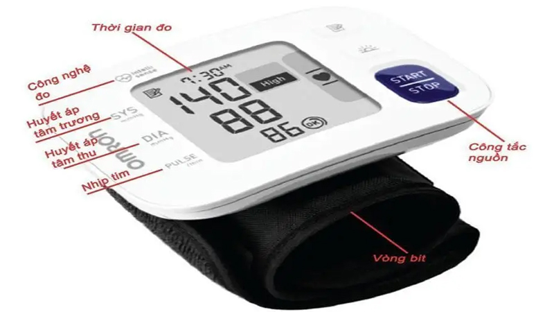 Máy đo huyết áp Omron HEM-6181 hiển thị chỉ số rõ nét và chính xác