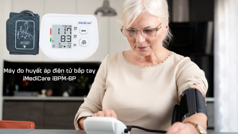 máy đo huyết áp điện tử bắp tay iMediCare iBPM-6P