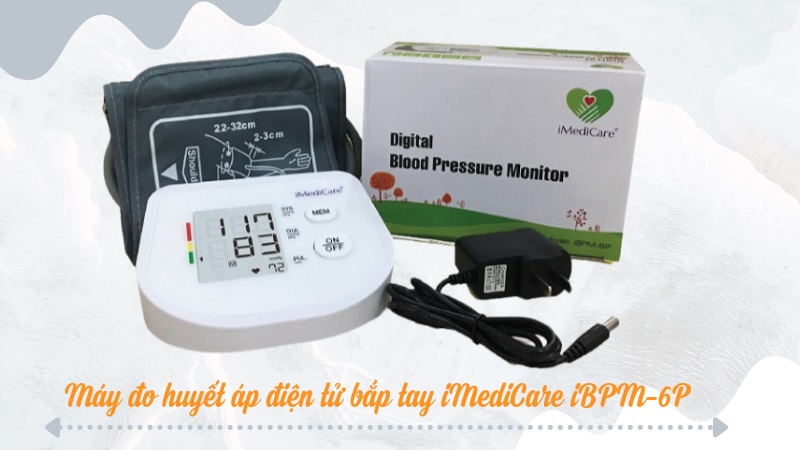 Bộ sản phẩm Máy đo huyết áp bắp tay iMediCare iBPM-6P