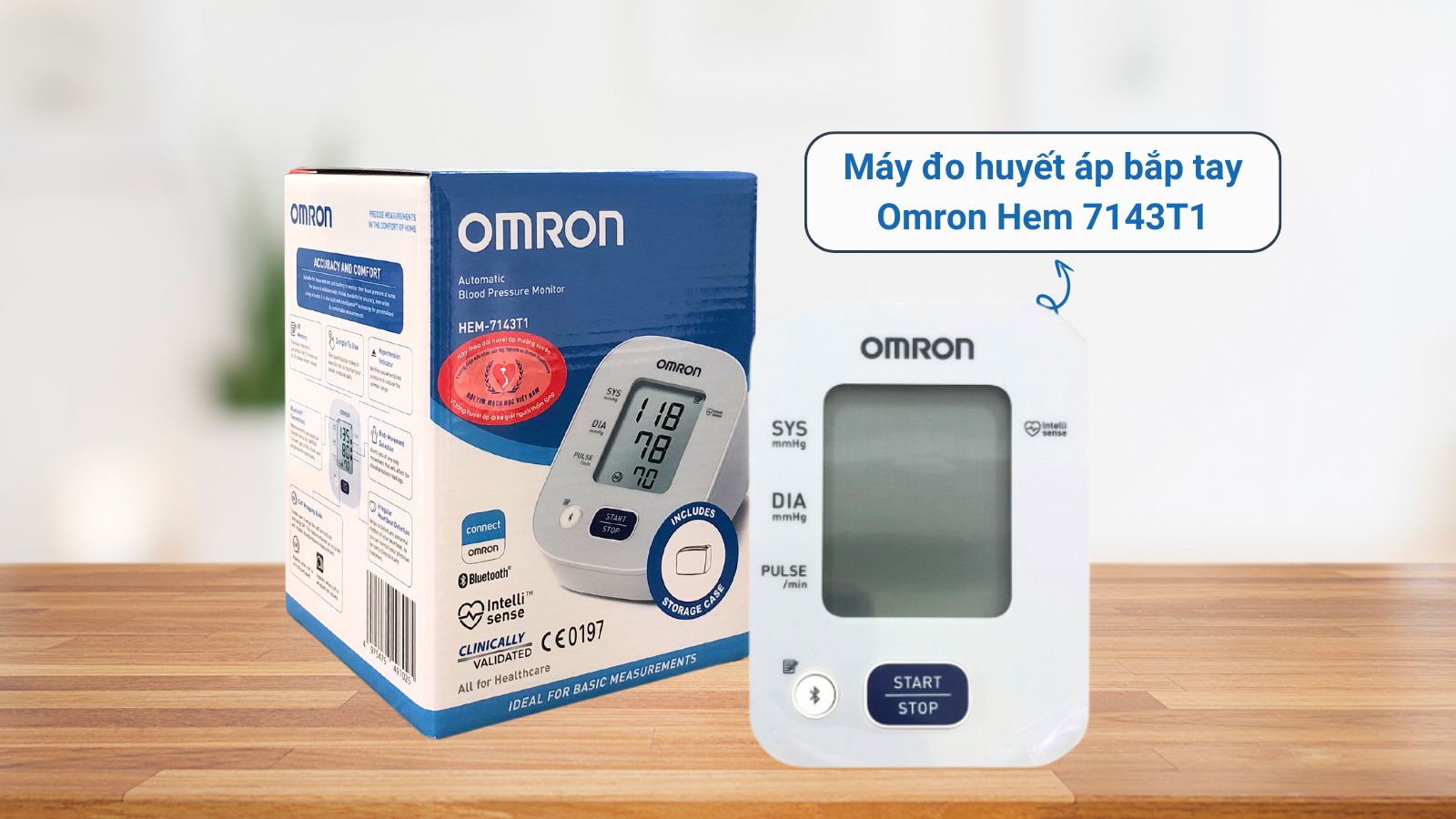Máy đo huyết áp Omron Hem 7143T1 chính hãng đến từ Nhật Bản