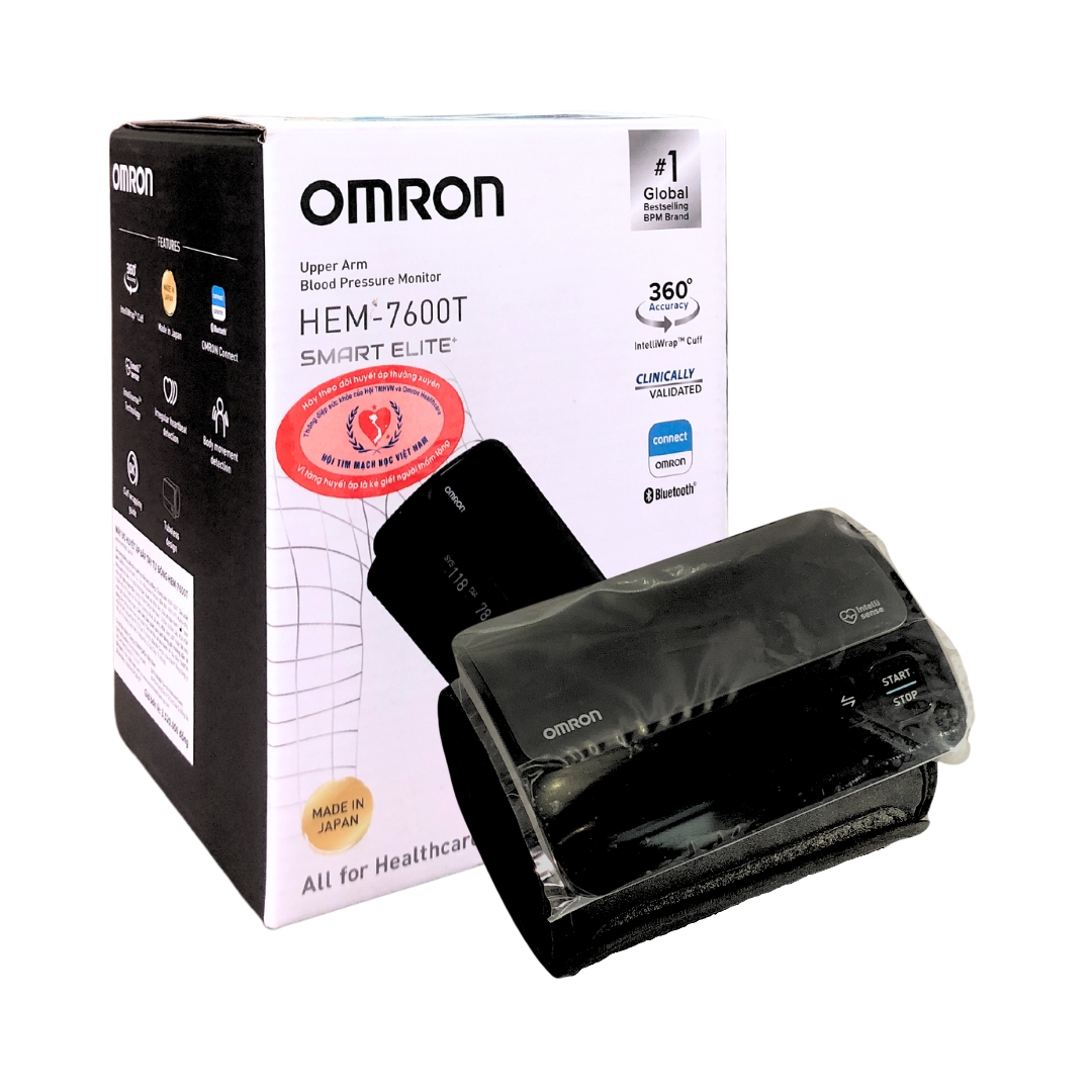 Máy đo huyết áp điện tử bắp tay Omron Smart Elite+ HEM 7600T