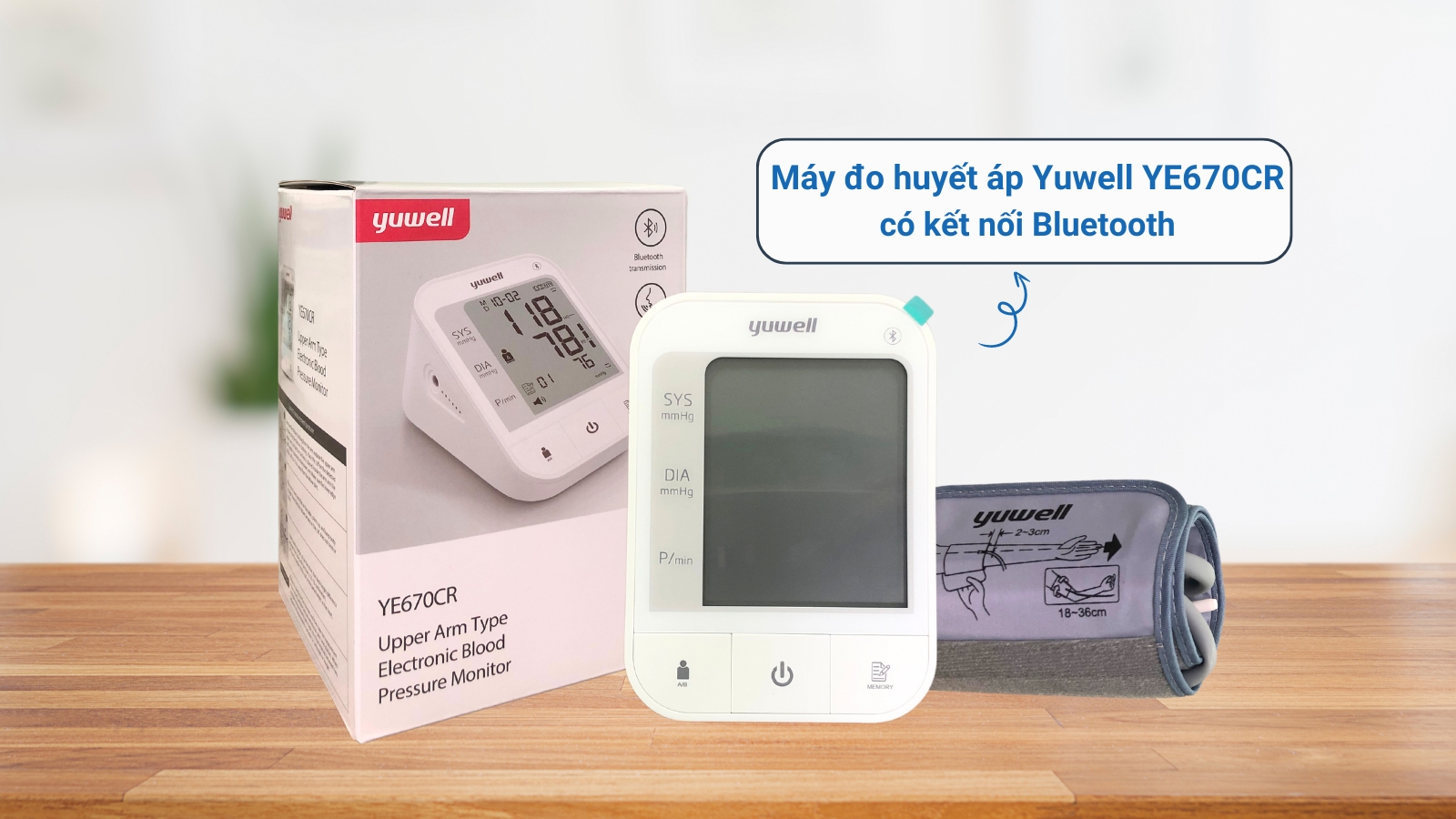 Hộp và thân máy đo huyết áp Yuwell YE670CR