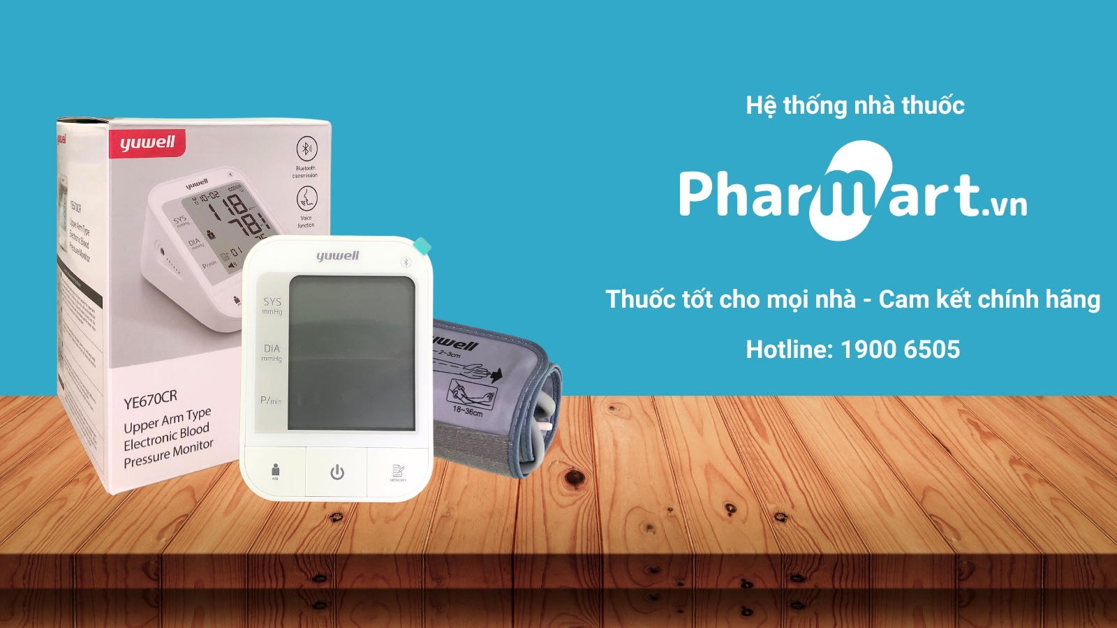 Mua ngay Máy đo huyết áp Yuwell YE670CR chính hãng tại Pharmart.vn