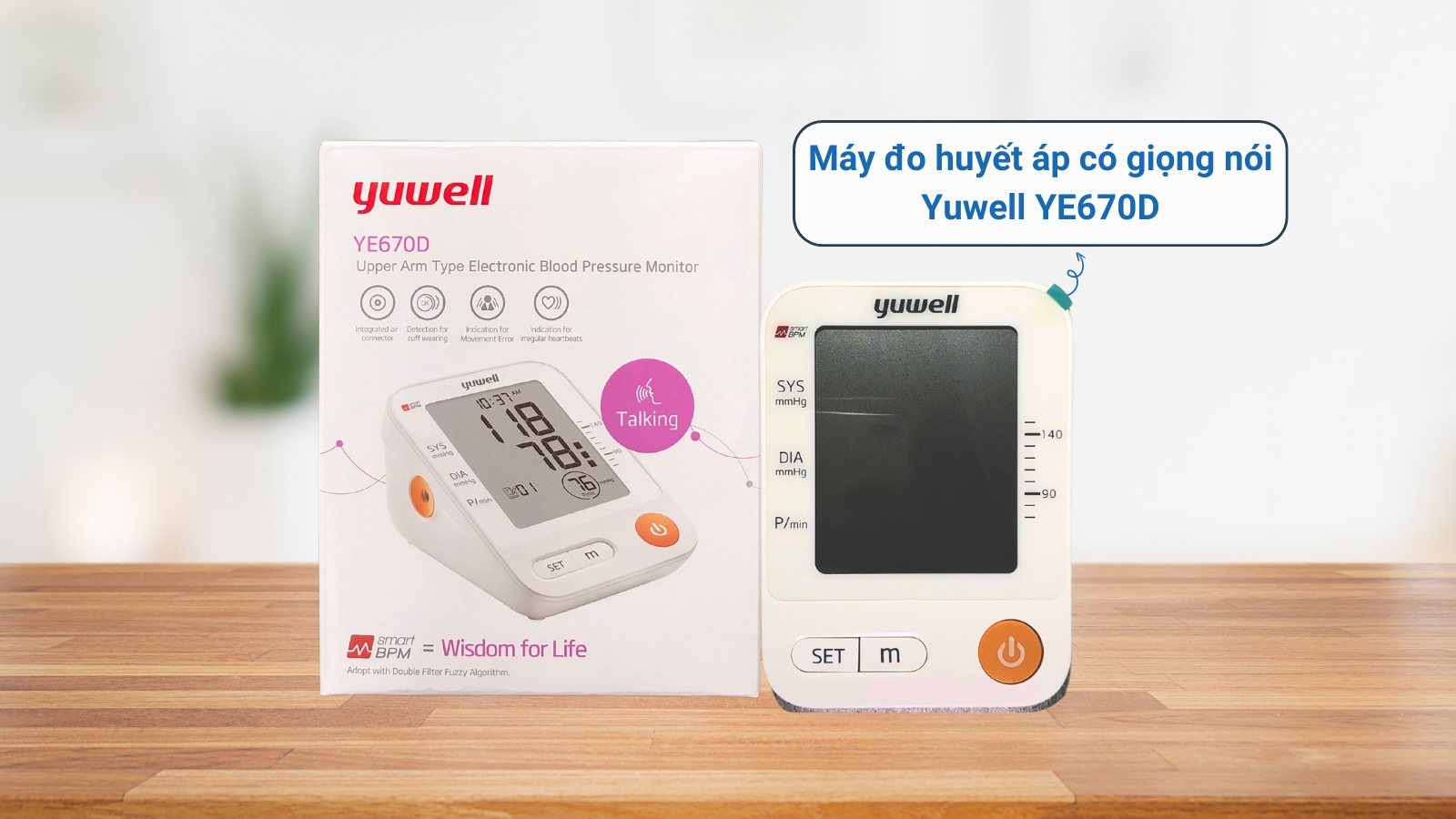 Hộp và thân máy đo huyết áp Yuwell YE670D