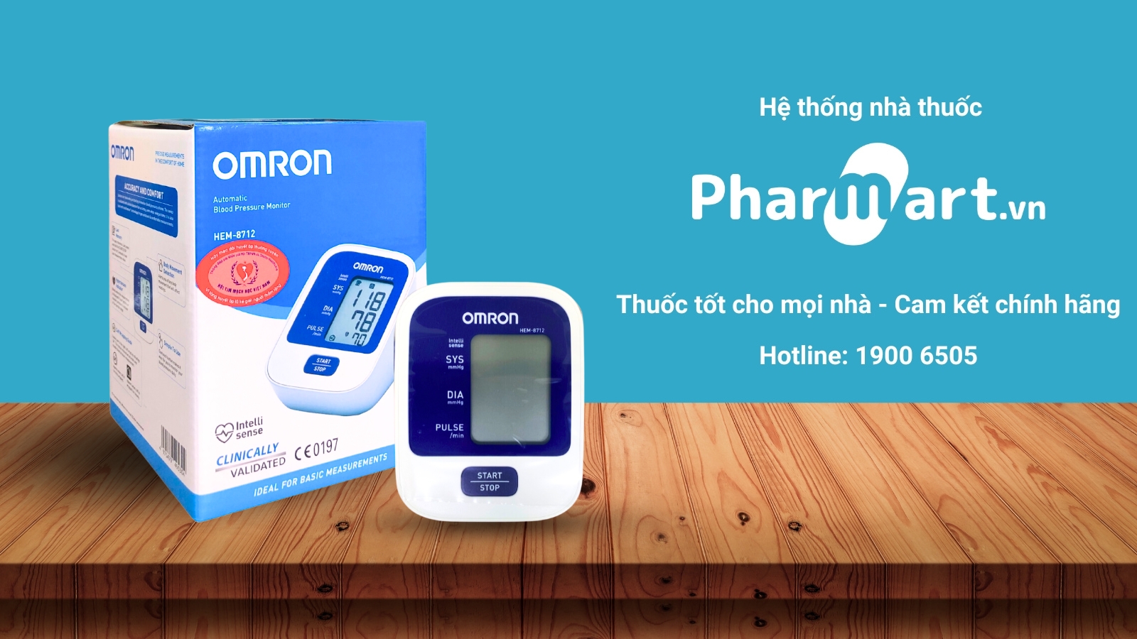 Máy đo huyết áp Omron HEM 8712 phân phối chính hãng tại Pharmart.vn