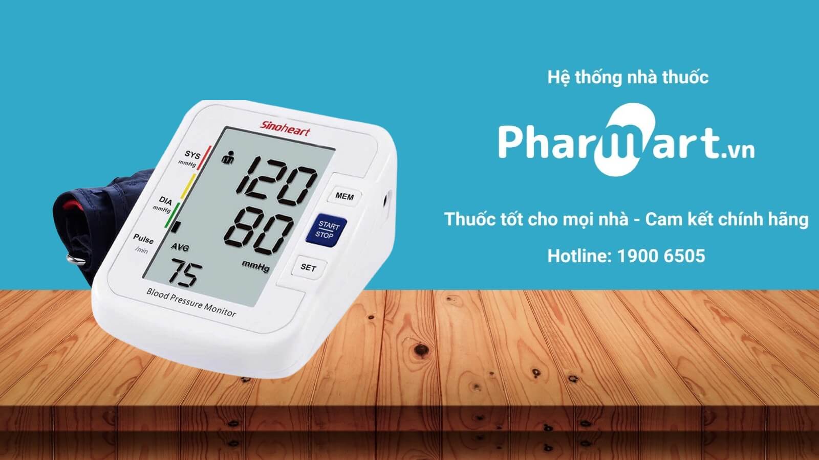 Máy đo huyết áp Sinoheart BA-801 được phân phối chính hãng tại Pharmart.vn