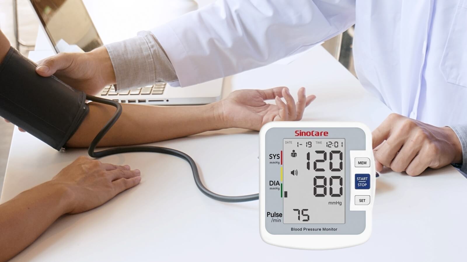 Máy đo huyết áp Sinoheart BA-801 (đã bao gồm Adapter)